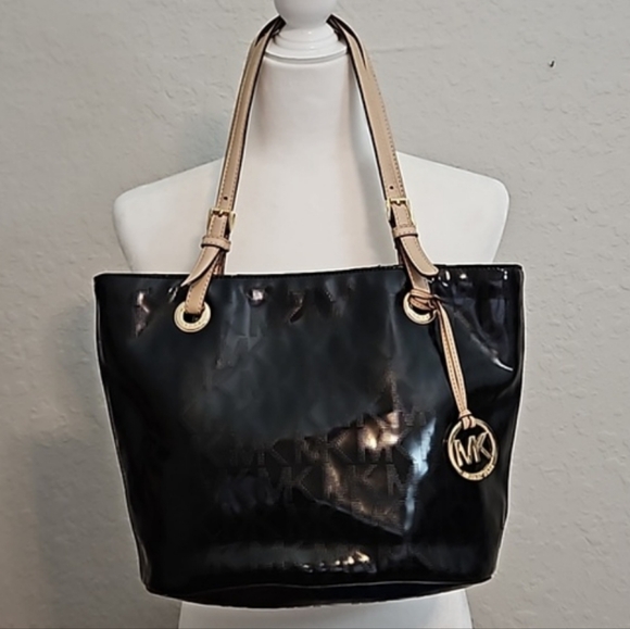 MICHAEL Michael Kors Jet Set Black Patent shoulder bag - Picture 2 of 14